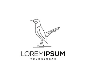 Single Line Bird Icon