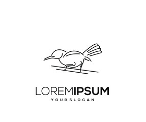 Single Line Bird Icon