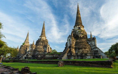 Wat Phra Si Sanphet in sunset