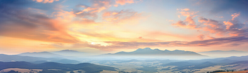 sunrise in the mountains