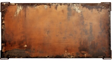 A old blank rusty metal sign with a copy space background for your text : Generative AI