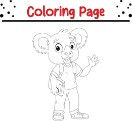 Obraz na płótnie Canvas funny koala coloring page for kids