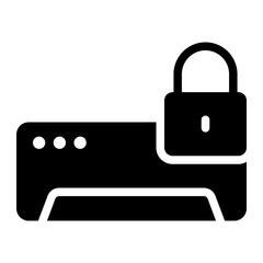 lock glyph icon