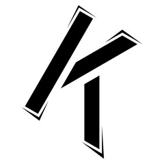 letter k icon logo design - obrazy, fototapety, plakaty
