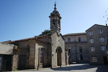 Fototapeta na wymiar 'Praza de San Fiz de Solovio', in the city of Santiago de Compostela Santiago de Compostela, Galicia, Spain 10092023