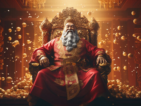 A Blessing From Caishen, God of Wealth: Chinese New Year's Worship for Prosperity and Wealth