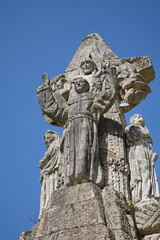 Monument to Saint Francis of Assisi in the old town of the city of Santiago de Compostela Santiago de Compostela, Galicia, Spain 10092023