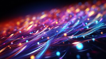 Abstract fiber optics background, Bright color : Generative AI