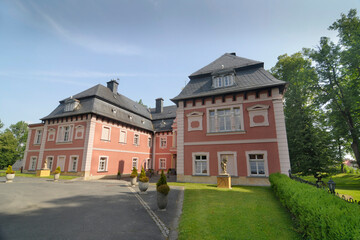 Fototapeta na wymiar Neo-baroque palace in Miłków, Poland