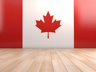 Canada national flag background,  Canadian flag weaving made by silk cloth fabric, Canada background, ai generated image