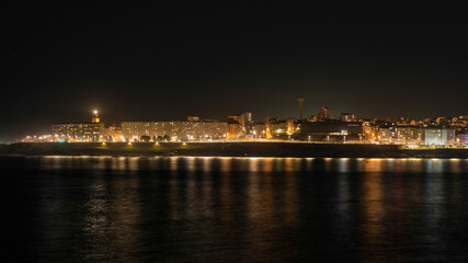 Fototapeta na wymiar Coruña at night