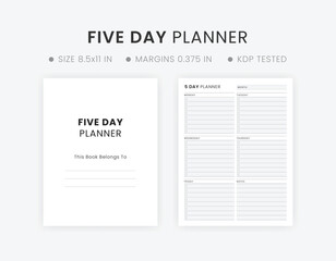 5-Day Weekly Planner Printable To-Do List