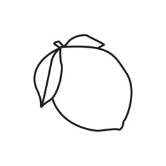 Lemon line icon vector symbol sign