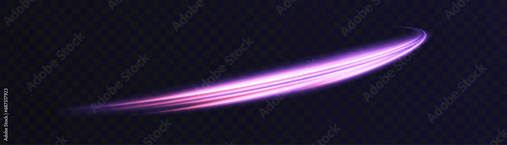 Aufkleber Light effect of high speed curved light beams. Technology of light movement of light energy. Banner poster design concept. Abstract background of curved rays of light.