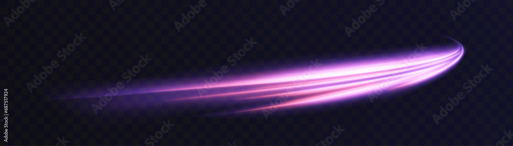 Poster Light effect of high speed curved light beams. Technology of light movement of light energy. Banner poster design concept. Abstract background of curved rays of light.