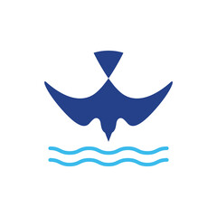 ocean bird seabird modern logo design graphic vector