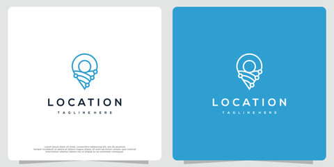 Stylish vector logo pin emblem for your design. Simple geometric sign.