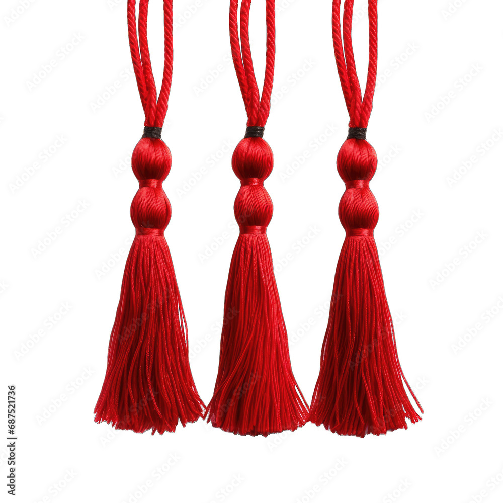 Wall mural Red tassel isolated on transparent background, png - Wall murals