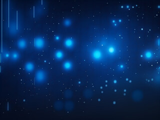 Blue abstract bokeh background in small and large sizes Generative AI