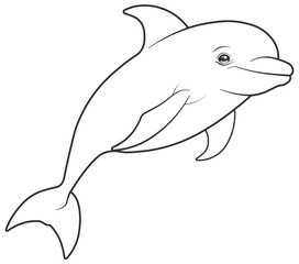 dolphin drawing without background