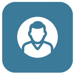 icon on blue background