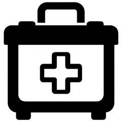 first aid kit icon on white background