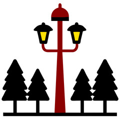 christmas tree with lantern