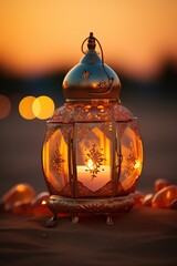 Ramadan Kareem Eid Mubarak Old Fashioned Royal Elegant Lamp.