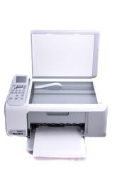 Multifunction printer isolated in white background