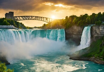 Thundering Cascades: Niagara Falls' Powerful Elegance