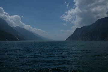 Beautiful landscape in an evening mood by the water in the sunshine. Whether sea, lake or river, water is one of the most beautiful elements of nature. Glistening in the sun, it makes every holiday ev