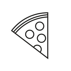 Pizza line icon vector symbol slice