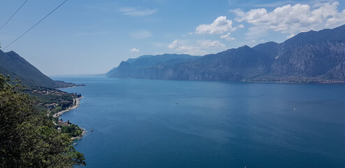 Beautiful landscape in an evening mood by the water in the sunshine. Whether sea, lake or river, water is one of the most beautiful elements of nature. Glistening in the sun, it makes every holiday ev