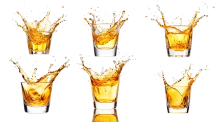  Collection of PNG. A glass shot of tequila making toast with splash isolated on a transparent background. © morepiixel