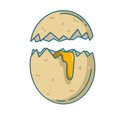 fried egg hand drawn illustration cartoon colorful fried egg Use to make food menu posters.