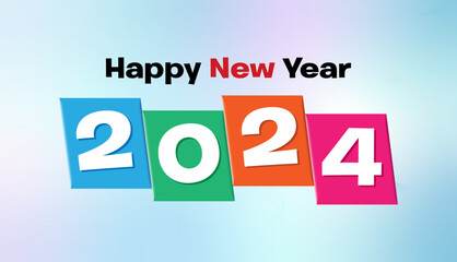 Happy New Year 2024 - New Year Modern Design - 2024 New Year