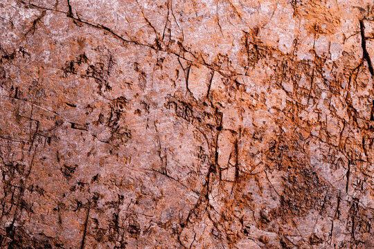 Limonite pseudomorph after Pyrite macro detail texture background. close-up raw rough unpolished semi-precious gemstone 