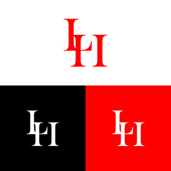 initials LH logo vector