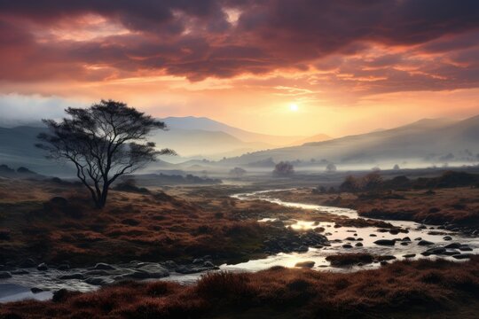 Misty Highland Moors