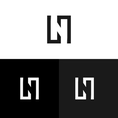 initial N logo vector