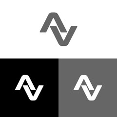 initials AN logo vector