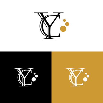 initials YC logo vector