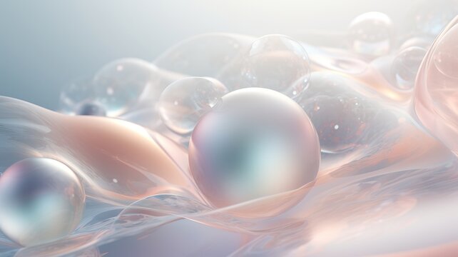 Ethereal Whispers Abstract 3D Rendering with a Serene and Enchanting Aura