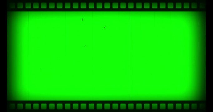 The green film strip background