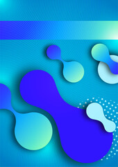Trendy geometric background. Liquid fluid, overlay. Suitable for wallpaper, banner, background, card, landing page, cover, flyer, report, business, social media. Vector