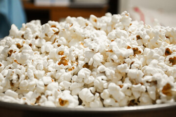 popcorn in a plate