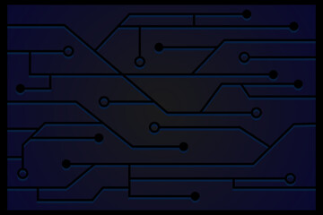 circuit board on dark blue background