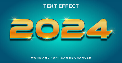 Fototapeta premium 2024 editable text effect