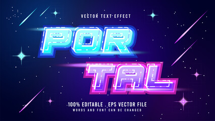 Eps portal editable text effect - obrazy, fototapety, plakaty