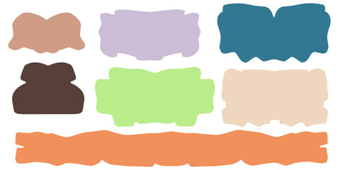 Set of simetry label and text background with vintage color